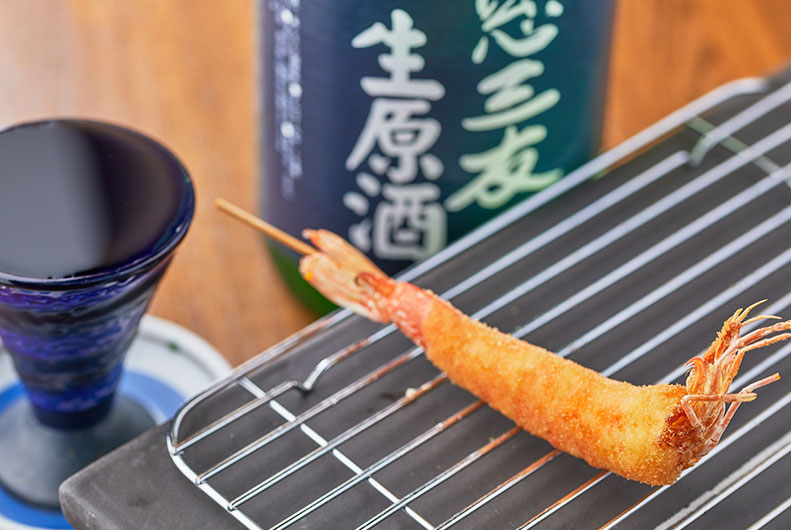 肉串と果実酒